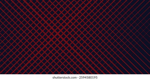 Abstract banner design. Red diagonal lines on dark blue background. Modern graphic. Futuristic technology concept. Suit for cover, header, business, presentation, website modern