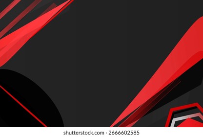 Abstract banner design. Red diagonal lines on dark blue background. Modern graphic. Futuristic technology concept	