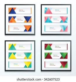 abstract banner design set