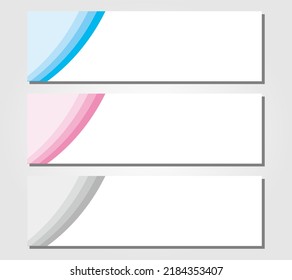 Diseño de pancartas abstractas, azul de fondo simple, rosa, vector gris