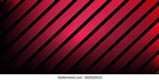 Abstract banner design stripes geometric diagonal lines red color on black background. Vector illustration