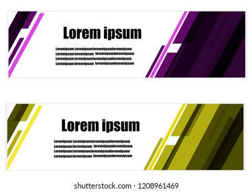 abstract banner design template 