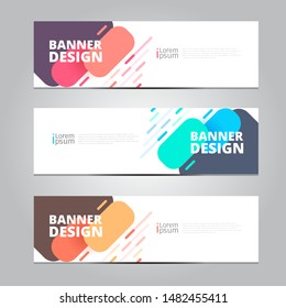 Abstract banner design template collection. 