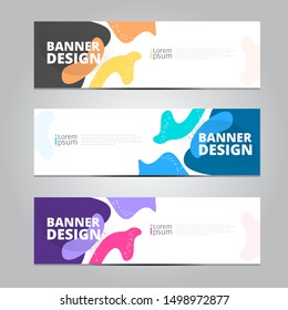 Abstract banner design template collection. 