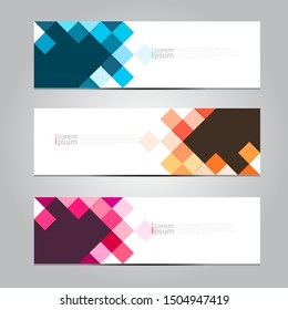 Abstract banner design template collection. 