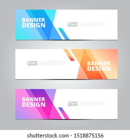 Abstract banner design template collection. 
