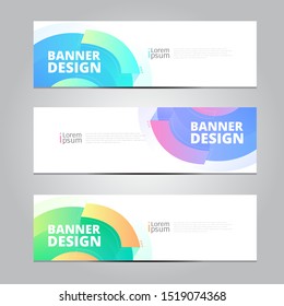 Abstract banner design template collection. 

