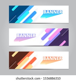 Abstract banner design template collection. 