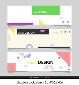 Abstract Banner Design Template collection. Vector illustrasion