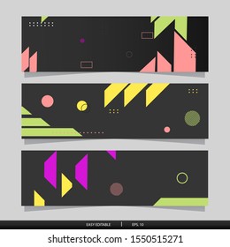 Abstract Banner Design  Template collection. Vector illustrasion