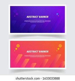 Abstract banner design template with cool gradient. Vector illustration EPS 10.