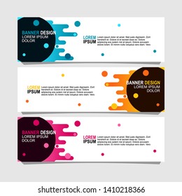 abstract banner design with three color choices,can be use for, landing page, website, mobile app, poster, flyer, coupon, gift card, smartphone template, web design