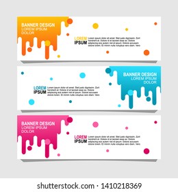 abstract banner design with three color choices,can be use for, landing page, website, mobile app, poster, flyer, coupon, gift card, smartphone template, web design