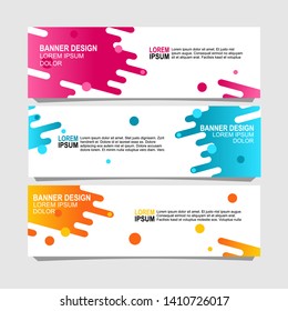 abstract banner design with three variations,can be use for, landing page, website, mobile app, poster, flyer, coupon, gift card, smartphone template, web design