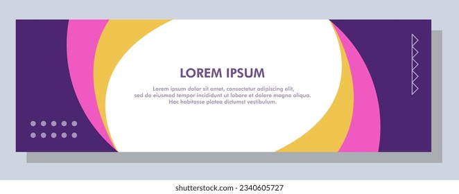 Abstract banner design. Vector shape background. Modern Graphic Template Banner pattern for social media and web sites.