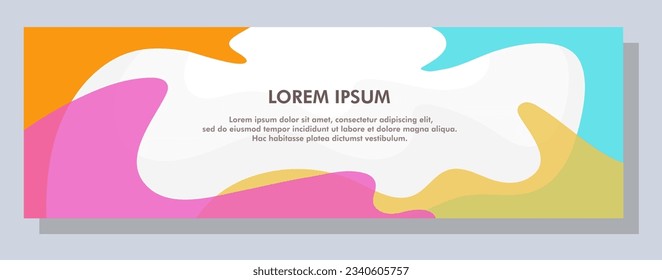 Abstract banner design. Vector shape background. Modern Graphic Template Banner pattern for social media and web sites.