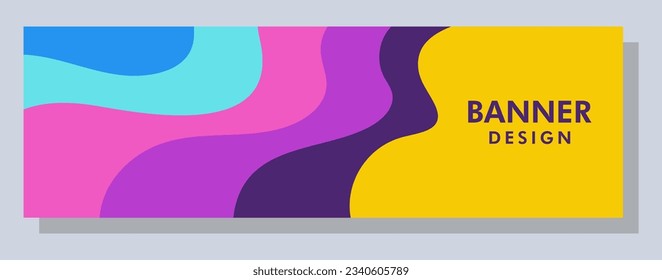 Abstract banner design. Vector shape background. Modern Graphic Template Banner pattern for social media and web sites.