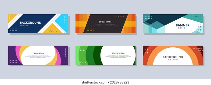 Abstract banner design. Vector shaped background. Modern Graphic Template Banner pattern for social media and web sites.