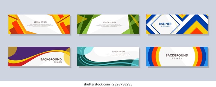 Abstract banner design. Vector shaped background. Modern Graphic Template Banner pattern for social media and web sites.