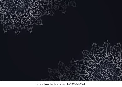 Abstract banner design. Vintage decorative elements. Elegant background with hand drawn elements.