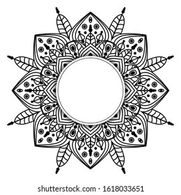 Abstract banner design. Vintage decorative elements. Elegant background with hand drawn elements. Islam, indian ethnic motifs. Vector illustration.