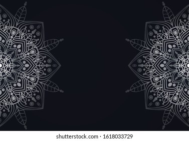Abstract banner design. Vintage decorative elements. Elegant background with hand drawn elements. Islam, indian ethnic motifs. Vector illustration.