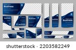Abstract banner design web template Set, Horizontal header web banner. Modern Gradient Blue cover header background for website design, Social Media Cover ads banner, flyer, invitation card
