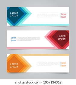 Abstract banner design web template.