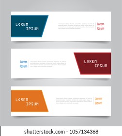 Abstract banner design web template.