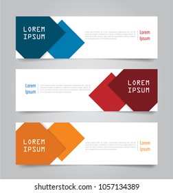 Abstract banner design web template.