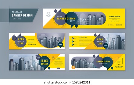 Abstract banner design web template Set, Horizontal header web banner. Modern cover header for website design, Social Media Cover ads banner, flyer, social networks, talk bubble, Speech Bubbles vector