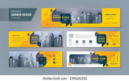 Abstract banner design web template Set, Horizontal header web banner. Modern cover header for website design, Social Media Cover ads banner, flyer, social networks, talk bubble, Speech Bubbles vector