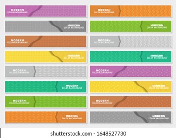 Plantilla web de diseño de pancartas resumida Set, banner web de encabezado horizontal	