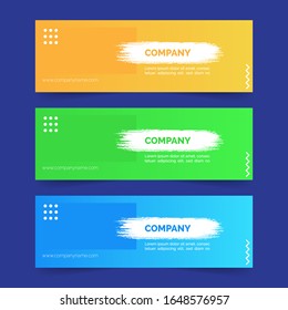 Abstract banner design web template Set, Horizontal header web banner. Modern Geometric Triangle cover header background for website design, Social Media Cover ads banner, flyer, invitation card