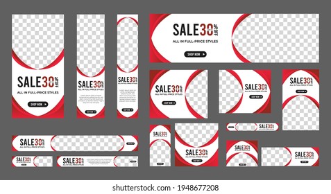 Abstract banner design web template Set, Horizontal header web banner. Modern Gradient red cover header background for website design, Social Media Cover ads banner, flyer, invitation card