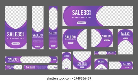 Abstrakter Banner Design Web Template Set, Horizontal Header Web-Banner. Moderner roter Cover-Hintergrund für Webdesign, Werbebanner für Social Media-Cover, Flyer, Einladungskarte