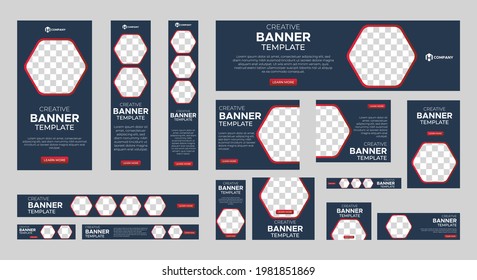 Abstract banner design web template Set, Horizontal header web banner. Modern Gradient red cover header background for website design, Social Media Cover ads banner, flyer, invitation card