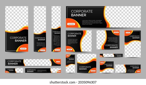 Abstract banner design web template Set, Horizontal header web banner. Modern Gradient Black cover header background for website design, Social Media Cover ads banner, flyer, invitation card