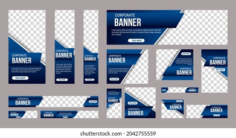 Resumen de la plantilla web de diseño de pancartas Set, Banner web de encabezado horizontal. Fondo de encabezado de cubierta azul degradado moderno para diseño de sitios web, banner de anuncios de cubierta de medios sociales, volante, tarjeta de invitación