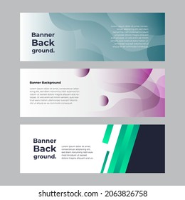 Resumen conjunto de plantillas web de diseño de banners. Banner web de encabezado horizontal. Diseño gráfico abstracto vectorial Plantilla de fondo de patrón de banner.