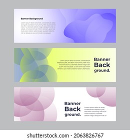 Abstract banner design web template set. Horizontal header web banner. Vector abstract graphic design Banner Pattern background template.
