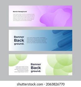 Abstract banner design web template set. Horizontal header web banner. Vector abstract graphic design Banner Pattern background template.