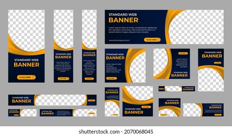 Abstract banner design web template Set, Horizontal header web banner. Modern Gradient Blue cover header background for website design, Social Media Cover ads banner, flyer, invitation card