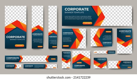 Abstract banner design web template Set, Horizontal header web banner. Modern Gradient Black cover header background for website design, Social Media Cover ads banner, flyer, invitation card
