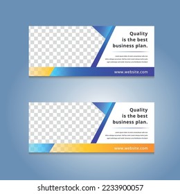 Abstract banner design web template Set, Horizontal header web banner. Modern Geometric Blue Triangle cover header background for website design, Social Media Cover ads banner, flyer, invitation card