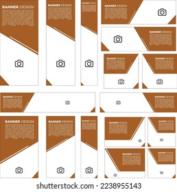 Abstract banner design web template Set, Horizontal header web banner. cover header background for website design, Social Media Cover ads banner, flyer