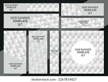 Resumen de la plantilla web de diseño de pancartas Set, Banner web de encabezado horizontal. Conjunto de banner de degradado moderno.