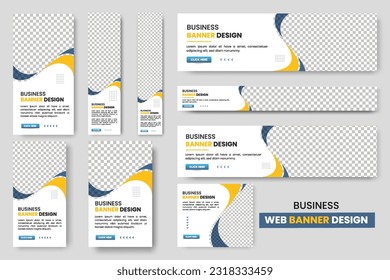 Resumen de diseño de banner plantilla de banner web Set, banner web de encabezado horizontal, fondo de cabecera de portada para diseño de sitio web, banner de anuncios de cubierta de medios sociales, plantilla de diseño de volante