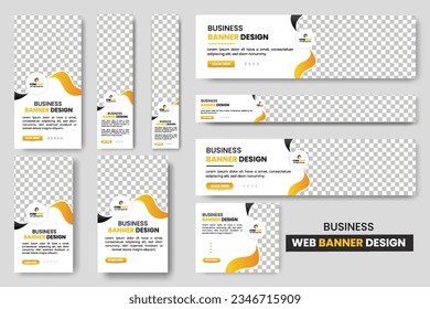 Abstract banner design web banner template Set, Horizontal header web banner, cover header background for website design, Social Media Cover ads banner, flyer  design template