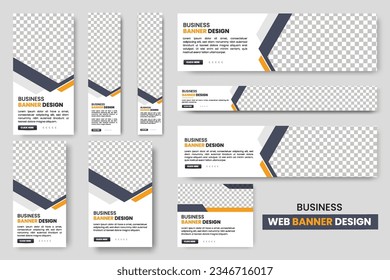 Abstract banner design web banner template Set, Horizontal header web banner, cover header background for website design, Social Media Cover ads banner, flyer  design template
